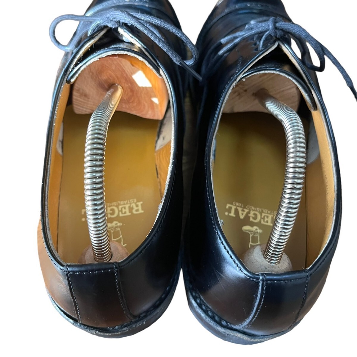 【美品】リーガル ストレートチップ ビジネスシューズ 本革 レザー 25cm 黒 革靴 レザー 本革 レザーシューズ インペリアルグレードの画像5