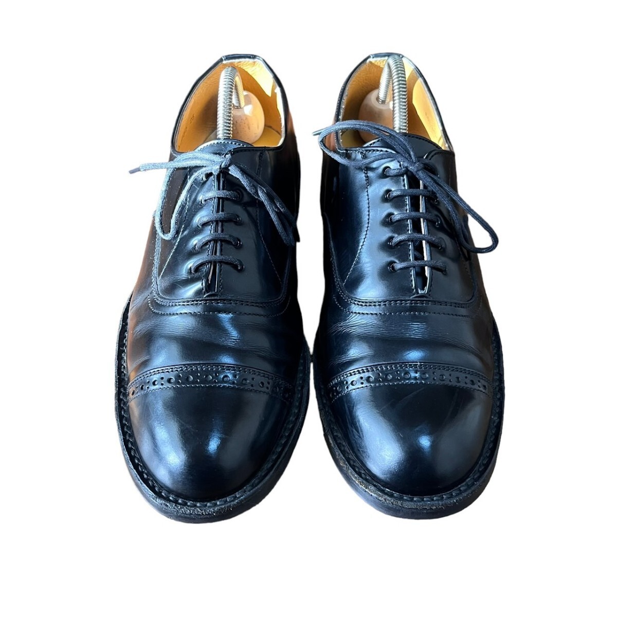 【美品】リーガル ストレートチップ ビジネスシューズ 本革 レザー 25cm 黒 革靴 レザー 本革 レザーシューズ インペリアルグレードの画像2