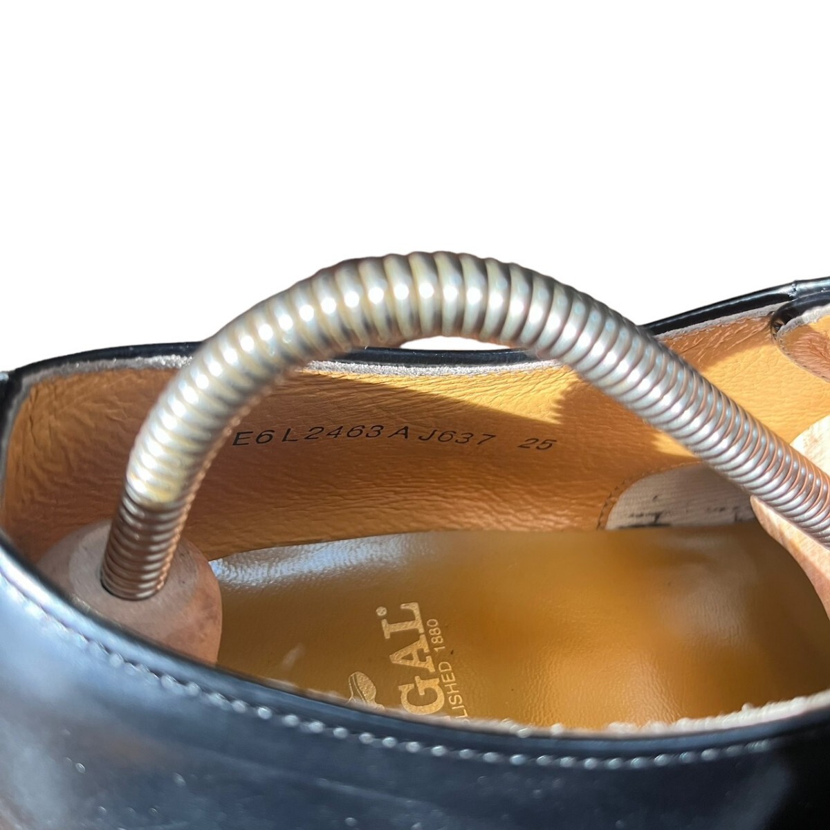 【美品】リーガル ストレートチップ ビジネスシューズ 本革 レザー 25cm 黒 革靴 レザー 本革 レザーシューズ インペリアルグレードの画像3