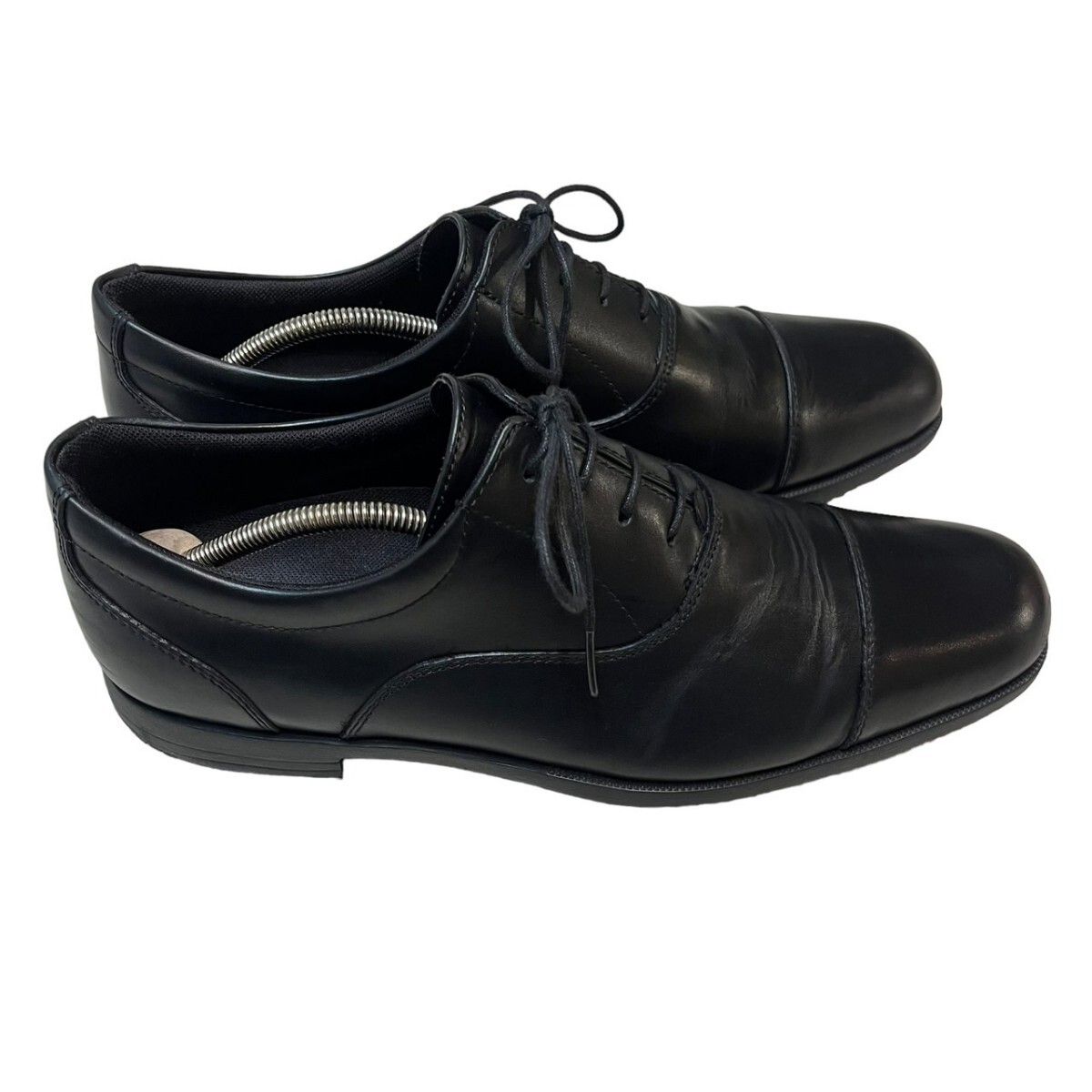 【美品】ミズノ レザー ストレートチップ ビジネスシューズ 26.5cm ブラック ブラック レザーシューズ 紳士靴 本革 革靴 ウォーキングの画像2