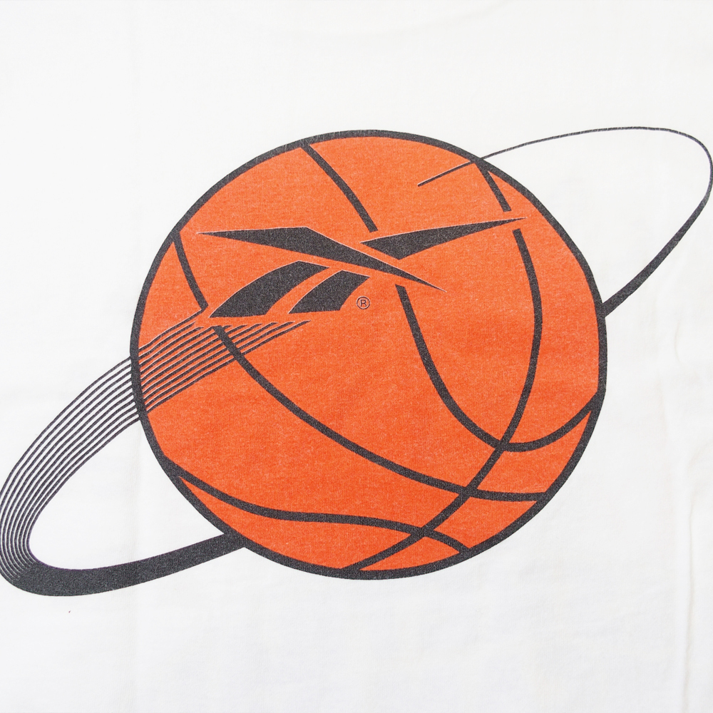 90's Reebok リーボック Tシャツ バスケットボール ホワイト Lサイズ_画像4