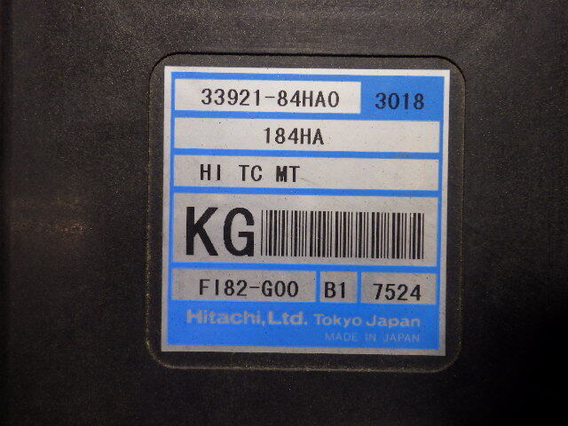 売り切り ABA-HN22S Kei ケイ K6Aターボ MT 4WD 33921-84HA0 エンジンコンピューター 06-04-02-547 B2-L22-2B スリーアール長野の画像2