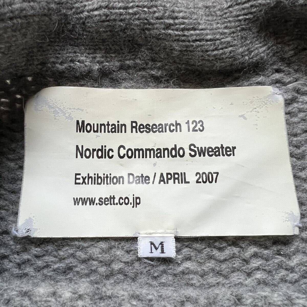 Rare 07AW Mountain Research nordic pattern elbow patch knit sweater archive collection Japanese label General native 00s 希少の画像6