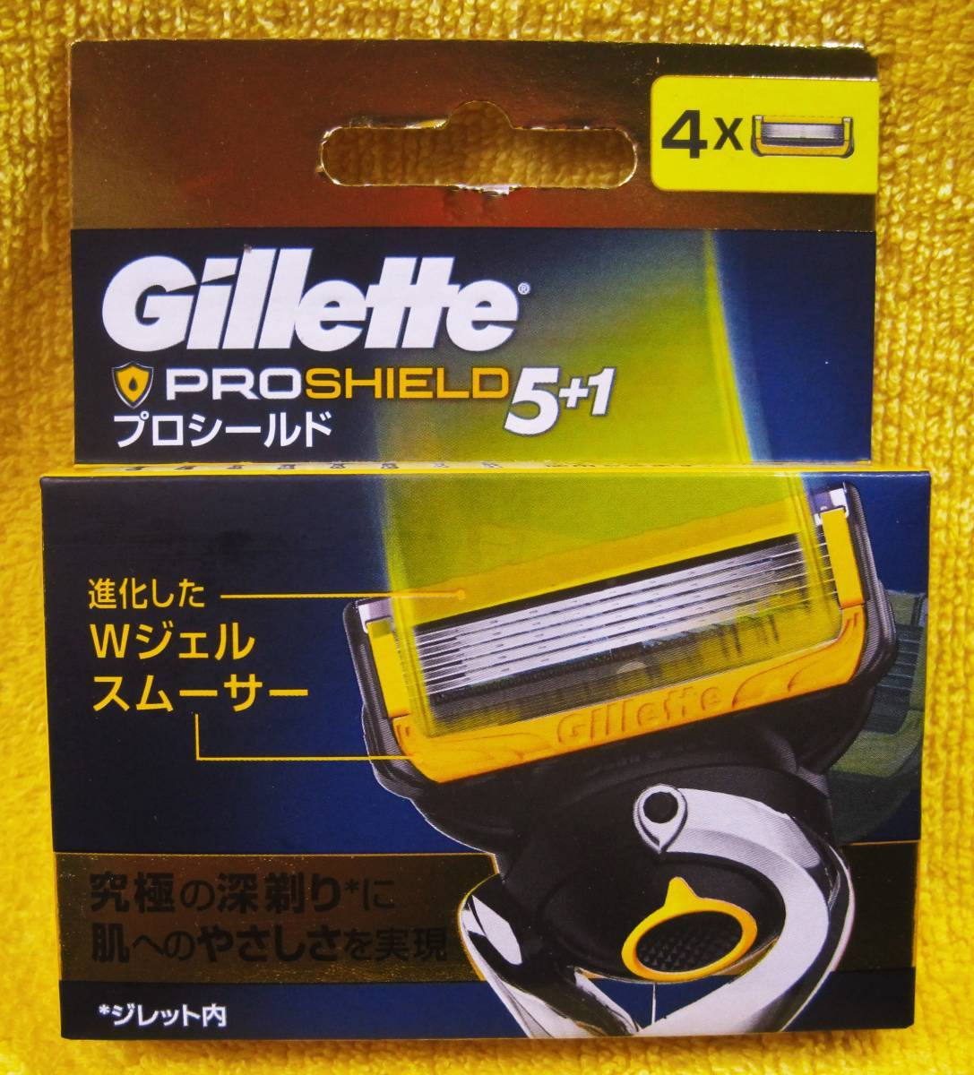 ◆【未開封】ジレット プロシールド Gillette PROSHIELD 5+1 替刃4コ入 ◆ 送料120円～_画像1