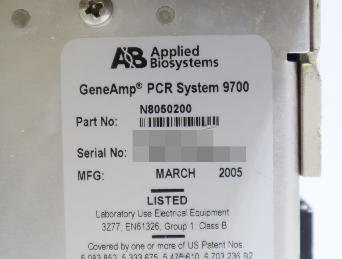 140☆A&B applied biosystems GeneAmp PCR System 9700 サーマルサイクラー 100V □3K-528_画像9