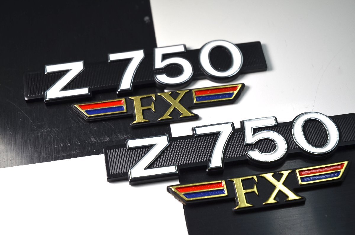 Z750 FX 新品 サイドカバー ゴールドエンブレム セット 検/Z550FX GPZ χ Z400GP Z1 Z2 MK2 Z1R XJ XJR CBX GS ヨシムラ BEET 当時物 旧車の画像2