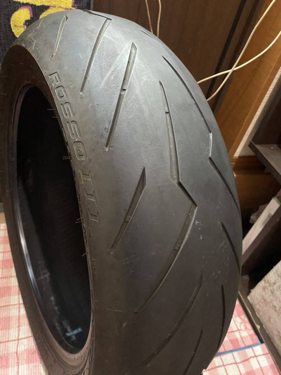 中古MCタイヤ PIRELLI DIABLO ROSSOⅢ 190/55ZR17 ピレリ ロッソ3 190 55 17 5119 M3093_画像5