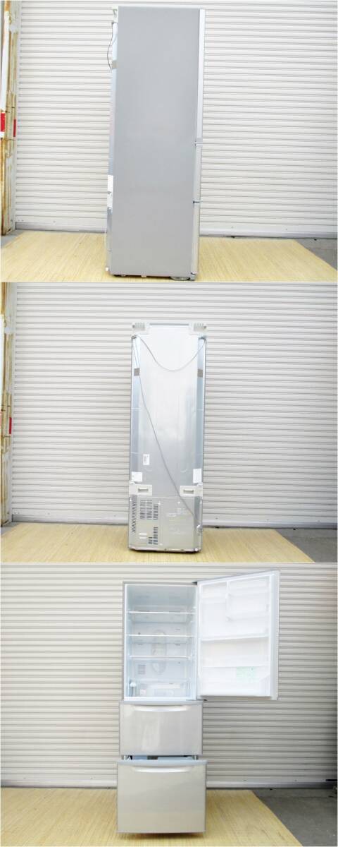 Panasonic　3ドア　冷蔵庫　NR-C370M-S　動作良好　365L　省スペース設計　フロスティーシルバー　パナソニック　_画像3
