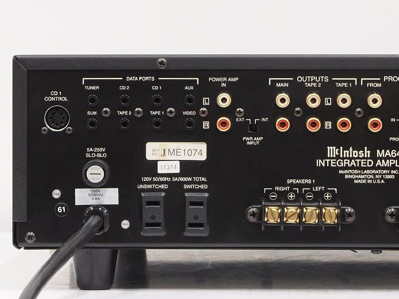 ■□McIntosh MA6400 プリメインアンプ マッキントッシュ 正規品□■020220003□■の画像5