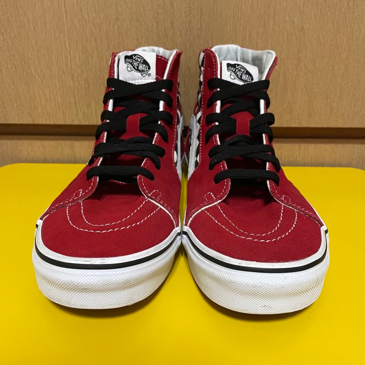 希少 VANS SK8-HI CHECKER FLAME ヴァンズ スケートハイ チェッカーフレイム スニーカー 2足セット