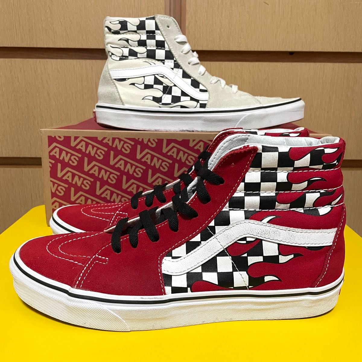 希少 VANS SK8-HI CHECKER FLAME ヴァンズ スケートハイ 希少 VANS SK8-HI CHECKER FLAME ヴァンズ スケートハイ