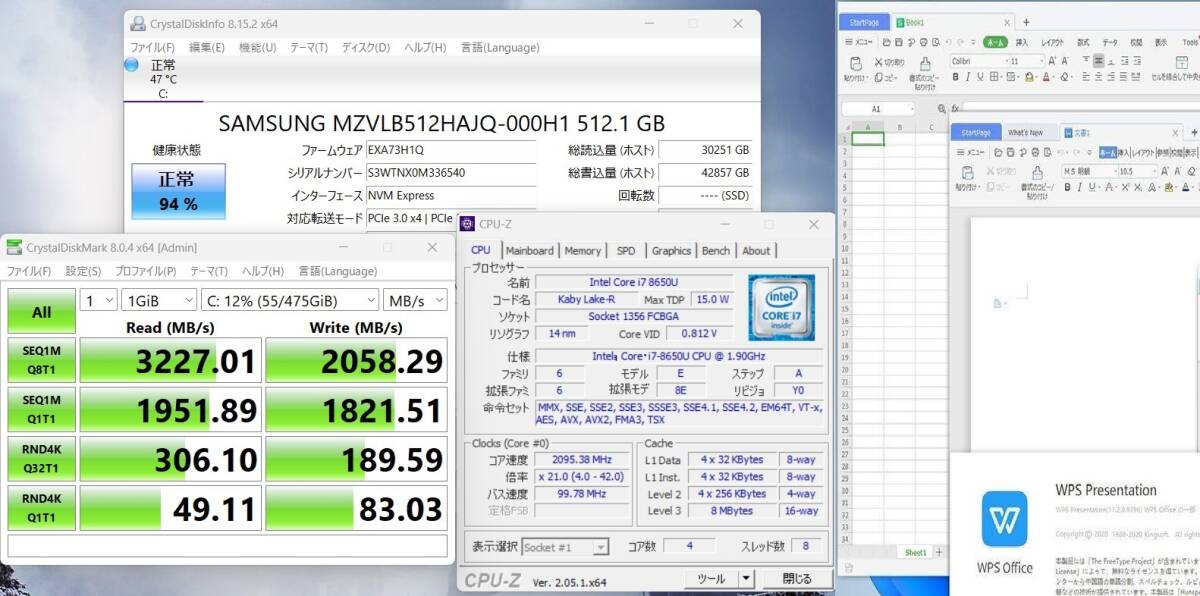 中古 フルHD タッチ 15.6型 HP EliteBook 850 G5 Windows11 八世代 i7-8650U 32GB NVMe 512GB-SSD Radeon RX 540 カメラ LTE 無線 管:0927m_画像2