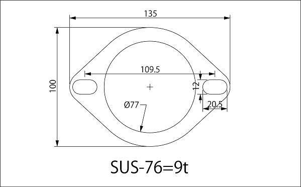 76.3Φ用 マフラーフランジ ９ミリ厚 ステンレスマフラー 汎用フランジ 自作マフラー 溶接フランジ ステンフランジ 73garage 73gtfjkの画像3