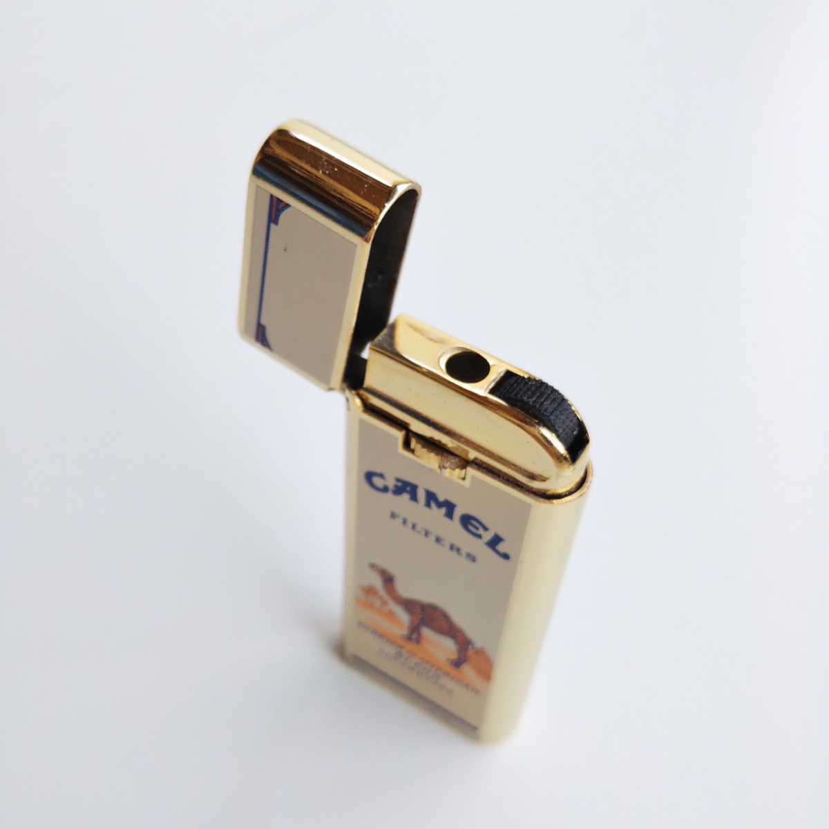当時物／ 未使用 CAMEL ガスライター タバコ銘柄 Hadson 真鍮製 キャメル 昭和雑貨_画像4