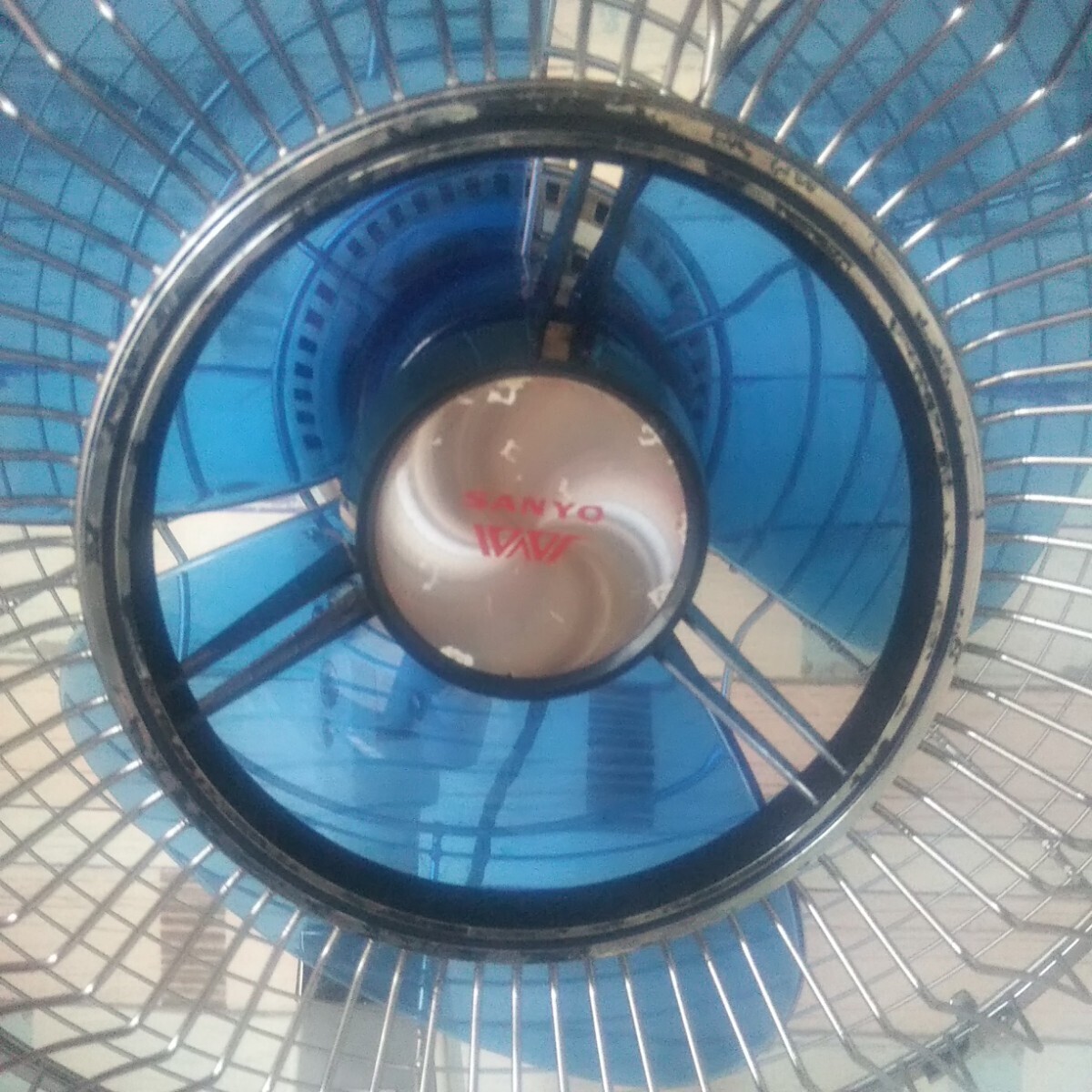 動作品／サンヨー 扇風機 ダイナミックW EF-6YN 三洋電機 お座敷扇 昭和家電 SANYO 昭和レトロの画像2