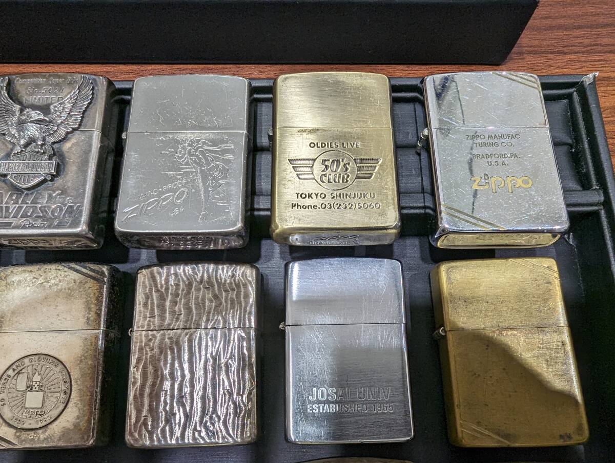 #25192 【コレクター必見】ZIPPO/大量まとめ32個！/着火未確認/現状品/ウィンディ、ハーレー、アンティーク、他の画像8