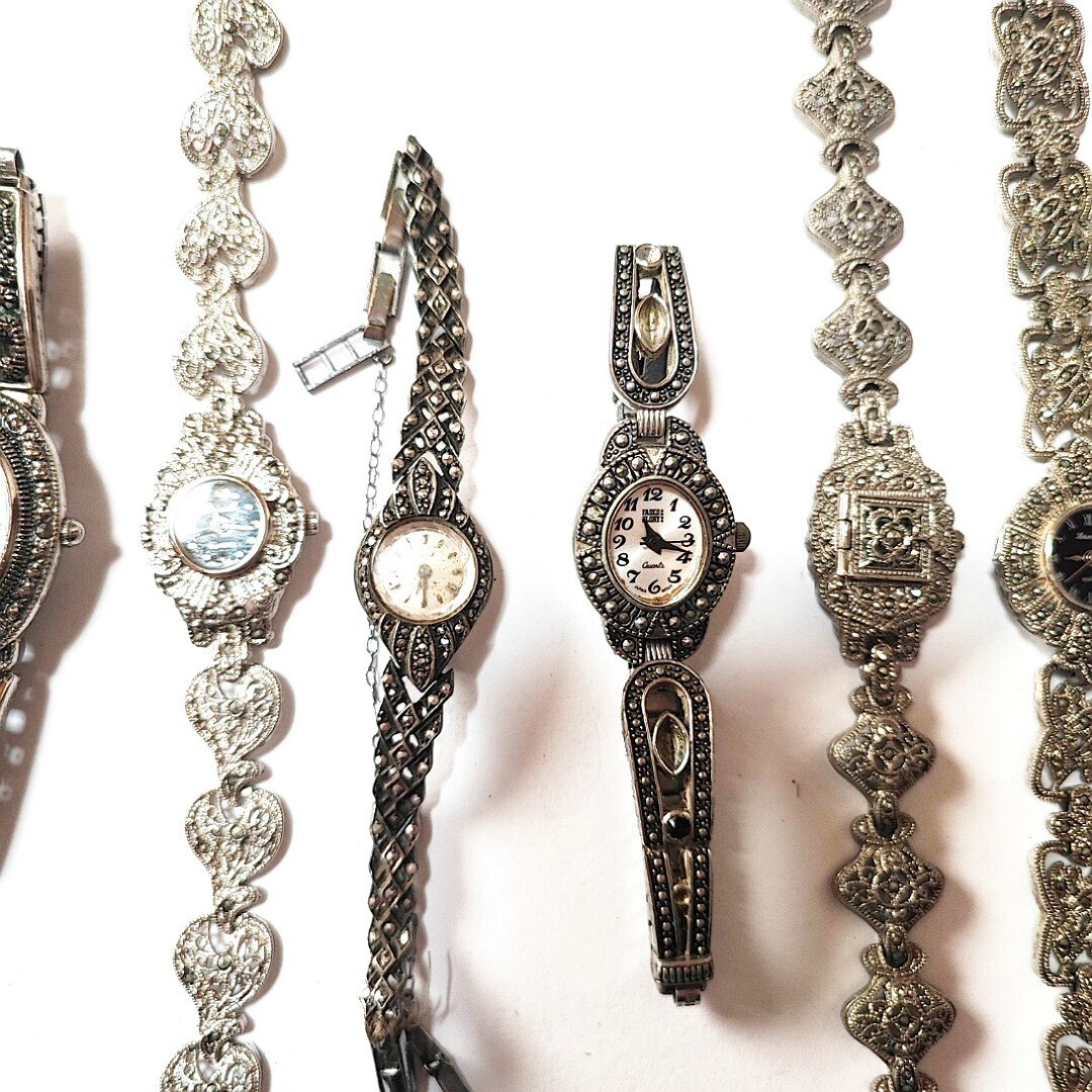 マーカサイト系 10個 宝石宝飾ストーン アクセサリー まとめて メンズレディース腕時計 大量 セット kg本点個 ジャンク G61の画像3