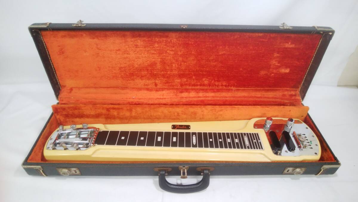 館◎A1 Fender スチールギター DLX-6 ハードケース付/Deluxe6 フェンダー ビンテージ 6弦 steel guitar FULLERTON CALIFORNIA ジャンク