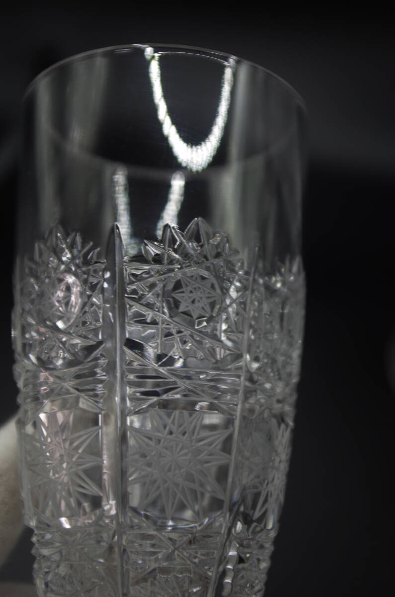 BOHEMIA ボヘミアグラス シャンパングラス カットガラス クリスタルグラス ハンドカット (検索ワード チェコグラス 切子 モーゼル バカラ )の画像5
