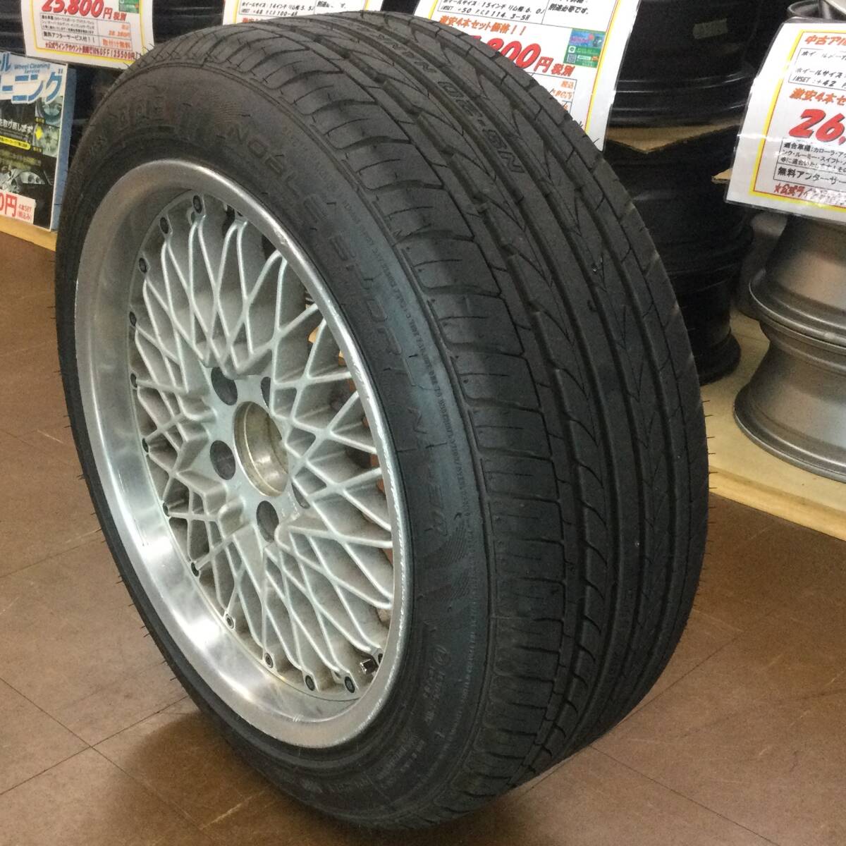 旧車 ドリフト 深リム SSR フルリバース TYPE-D 16インチ 8J 114.3-5 ナンカン/NS-20 195/50R16 2本セット！！_画像5