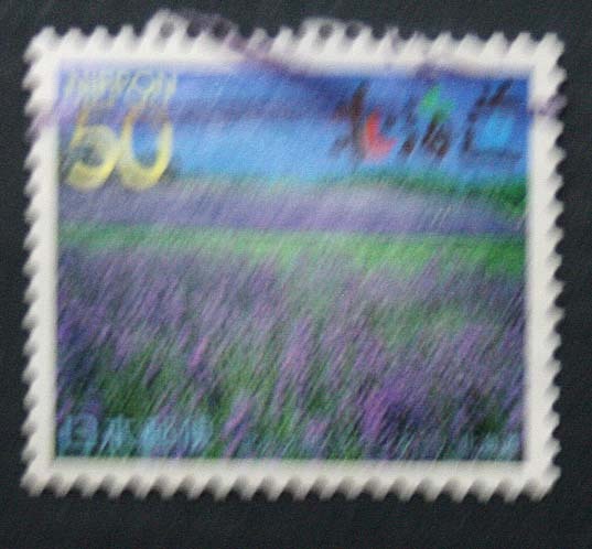 《消印》ふるさと切手　北の大地（ラベンダー）・北海道　単片　1999年_画像1