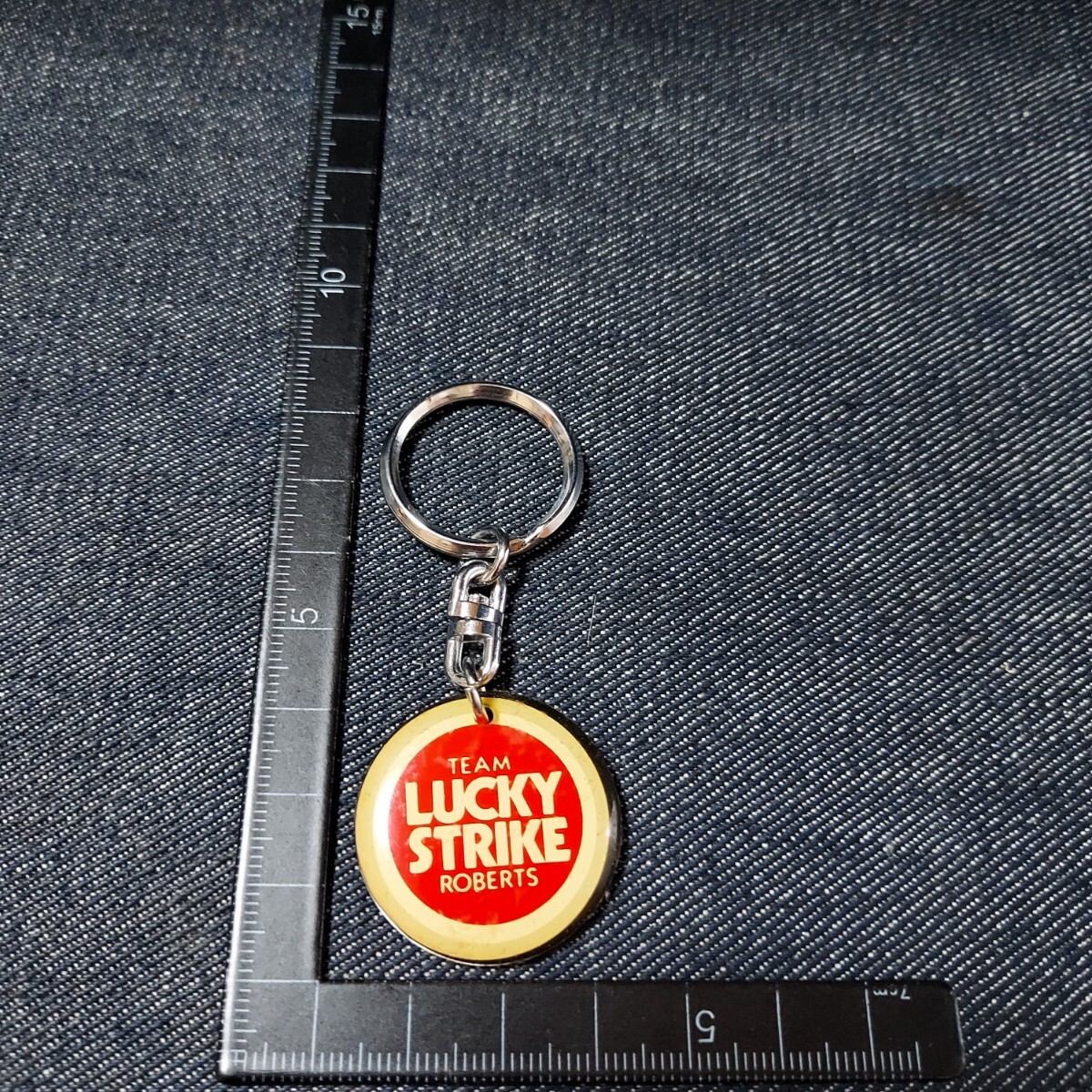  team * Lucky Strike * donkey -tsu bike Showa era Heisei era retro key holder 