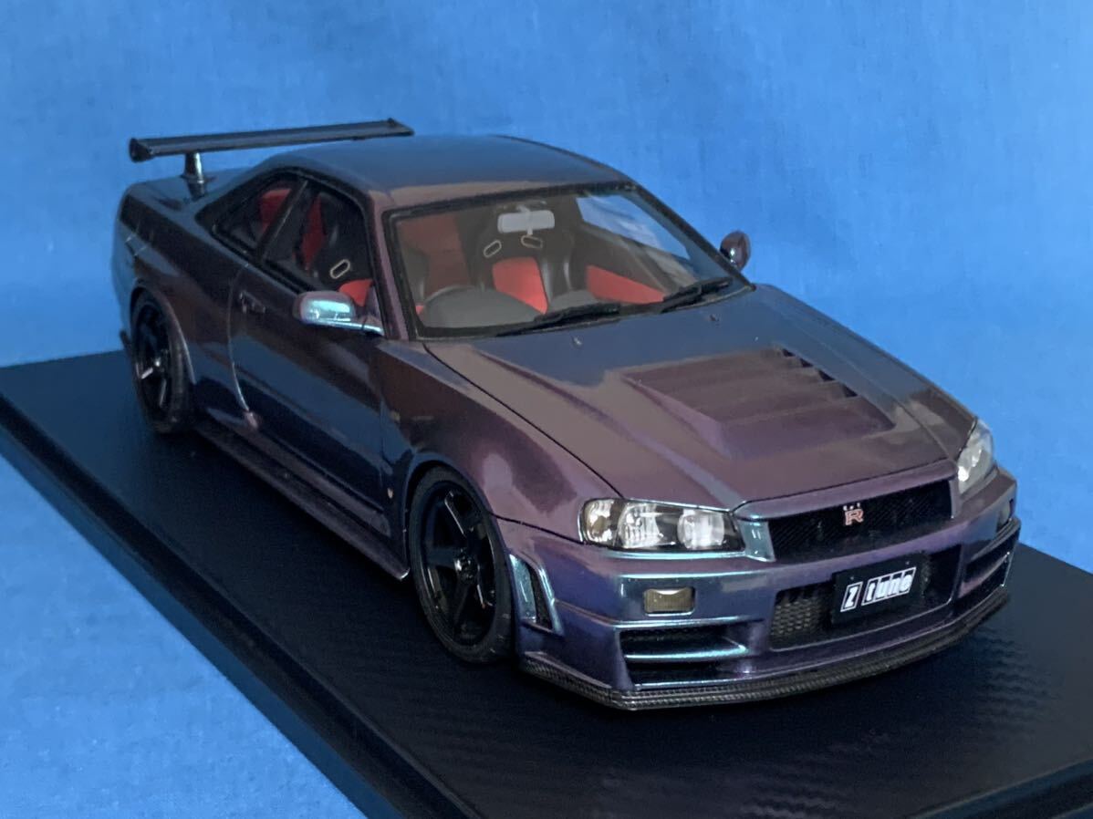 1/18 イグニッションモデル IG0009 日産 スカイライン NISMO GT-R R34 Z-tune 1円 1円〜 希少 絶版 入手困難 レア ミッドナイトパープルの画像7