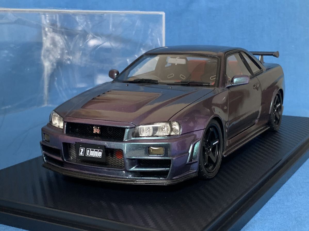 1/18 イグニッションモデル IG0009 日産 スカイライン NISMO GT-R R34 Z-tune 1円 1円〜 希少 絶版 入手困難 レア ミッドナイトパープルの画像1