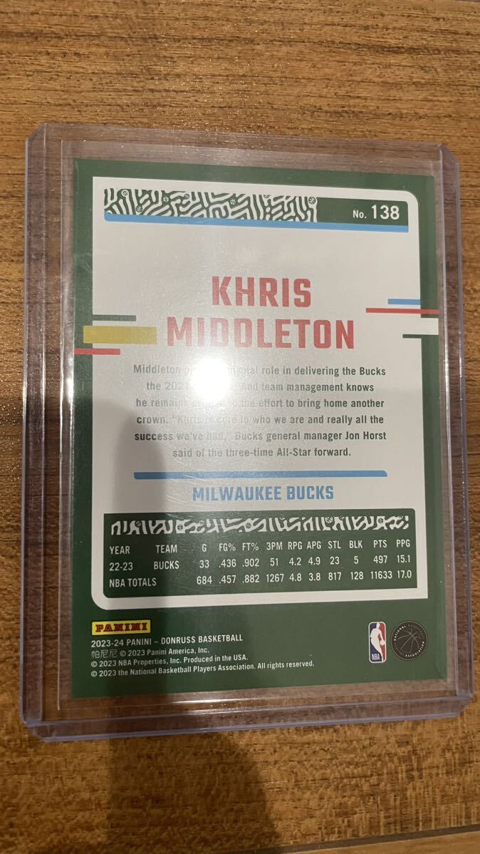 Khris Middleton donruss 10枚限定 milwaukee bucks クリスミドルトン ミルウォーキー バックス national basketball nba cardの画像3