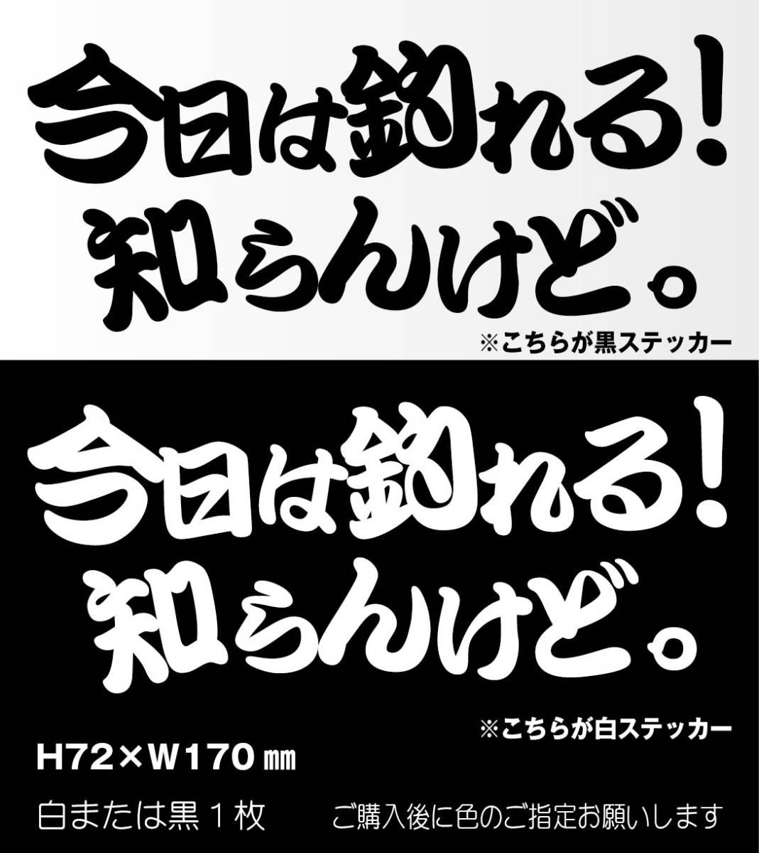 釣りステッカー 「今日は釣れる! 知らんけど。」