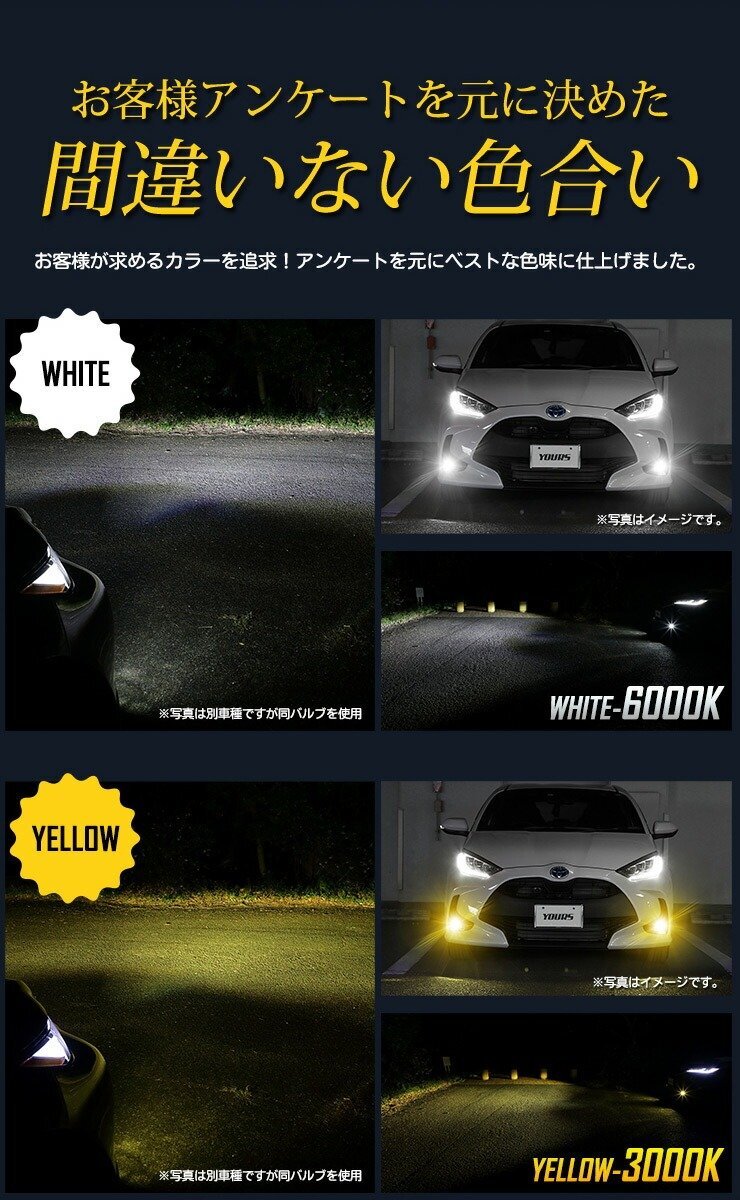 【訳あり品】 ヤリス YARIS 適合 純正LEDフォグランプ交換用バルブ ホワイト 6000K 車検対応 カスタム パーツ フォグ ライト　送料無料!_画像5