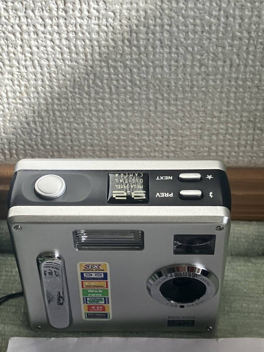 1円 希少 レア Polaroid ポラロイド PDC 3070 コンパクト デジタル カメラ デジカメ ポーチ 説明書付 現状品 保管品 コレクション レトロの画像6