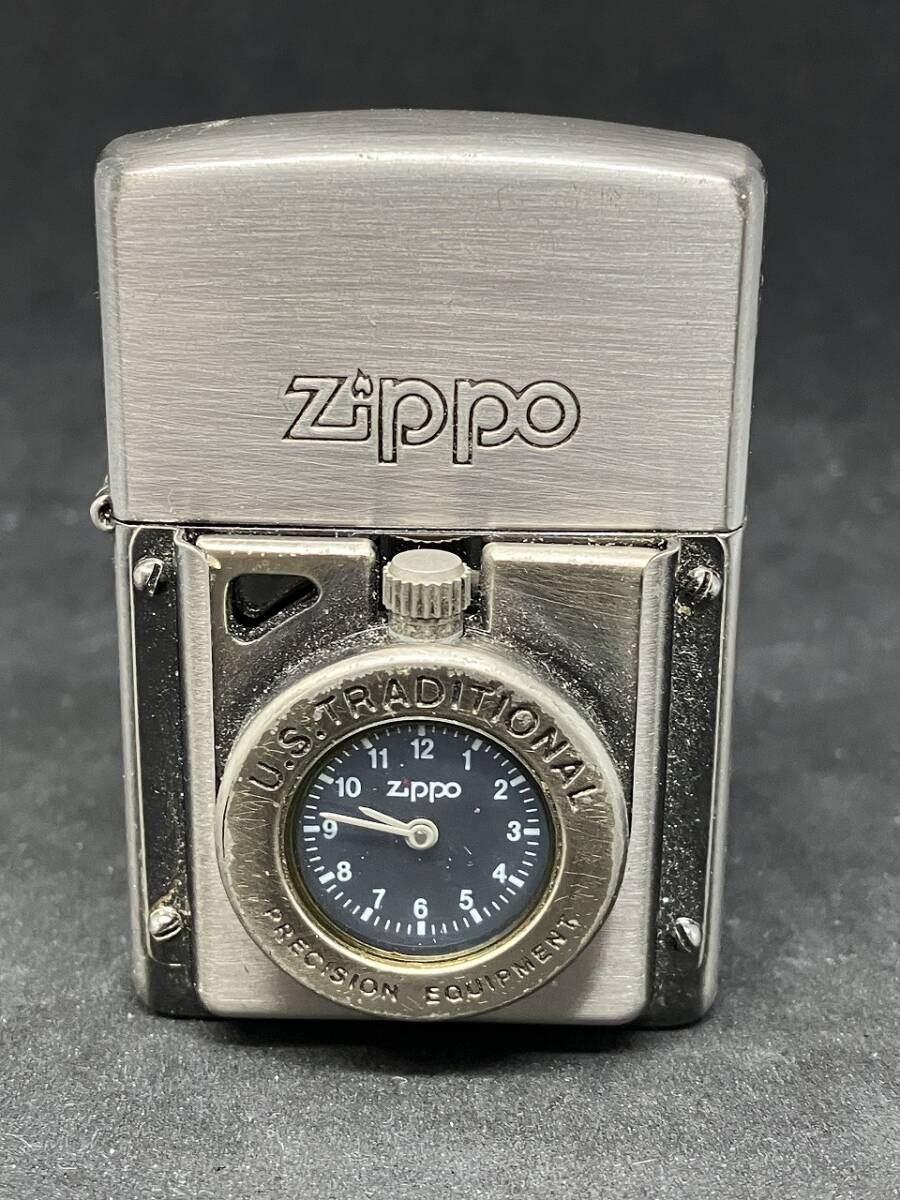 1円 希少 レア ZIPPO ジッポ オイル ライター 煙草 タバコ 喫煙具 着火具 タイムライト ヴィンテージ レトロ コレクション ケース付_画像6