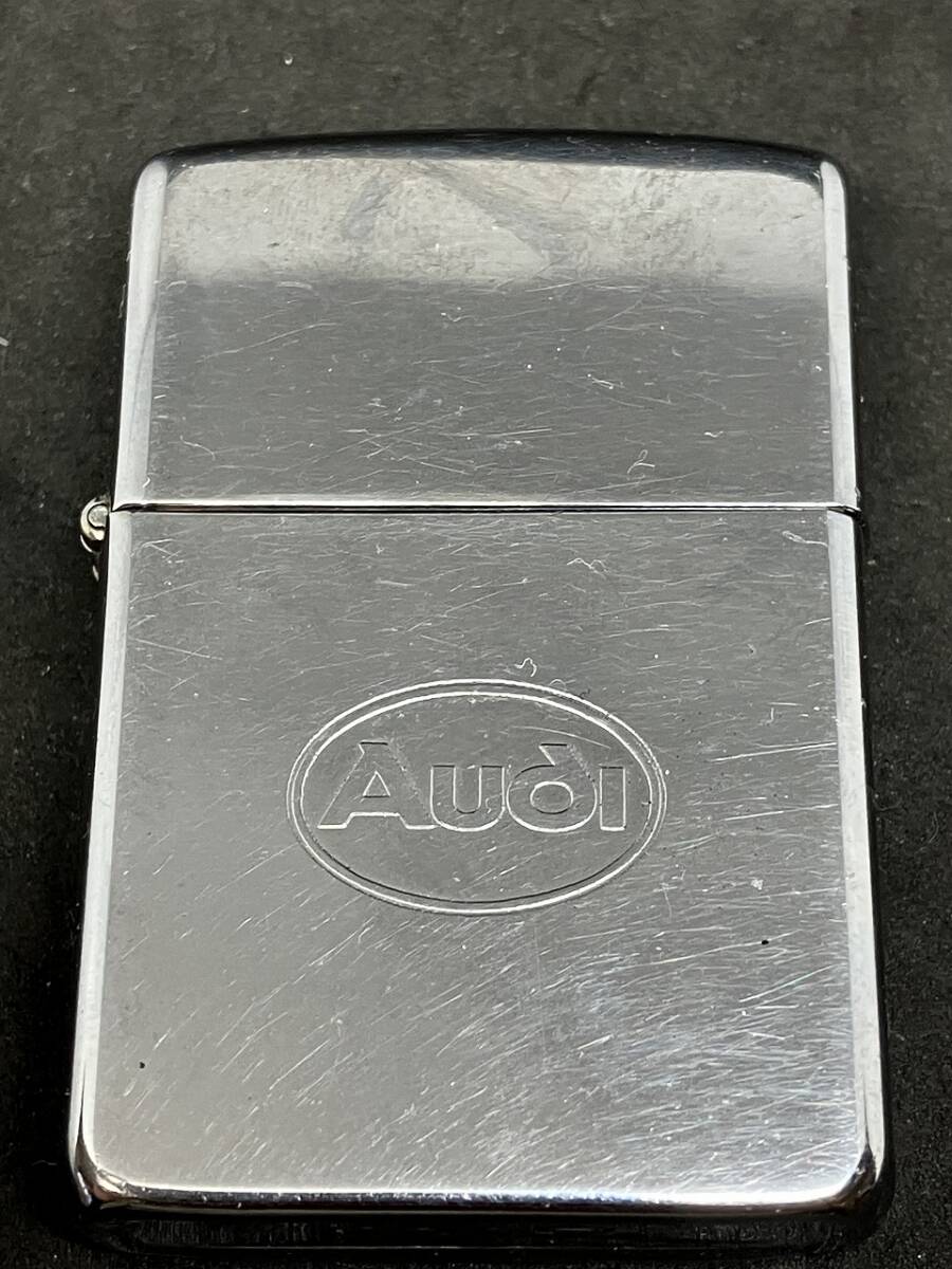 1円 希少 レア ZIPPO ジッポ オイル ライター 煙草 タバコ 喫煙具 着火具 audi アウディ ヴィンテージ レトロ コレクション 現状品 保管品