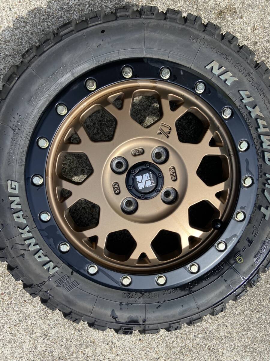 ★売り切り！！ 中古品 エクストリーム J14X4.5 4/100 43 ナンカンM/T 165/65R14 アゲバン、ハスラー、軽トラに！！の画像5