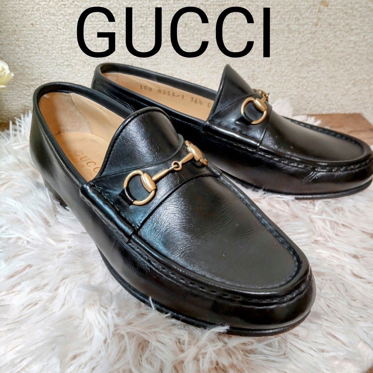 『美品』GUCCI グッチ　ビットローファー  ホースビット　ブラック　金具 革靴 イタリア製