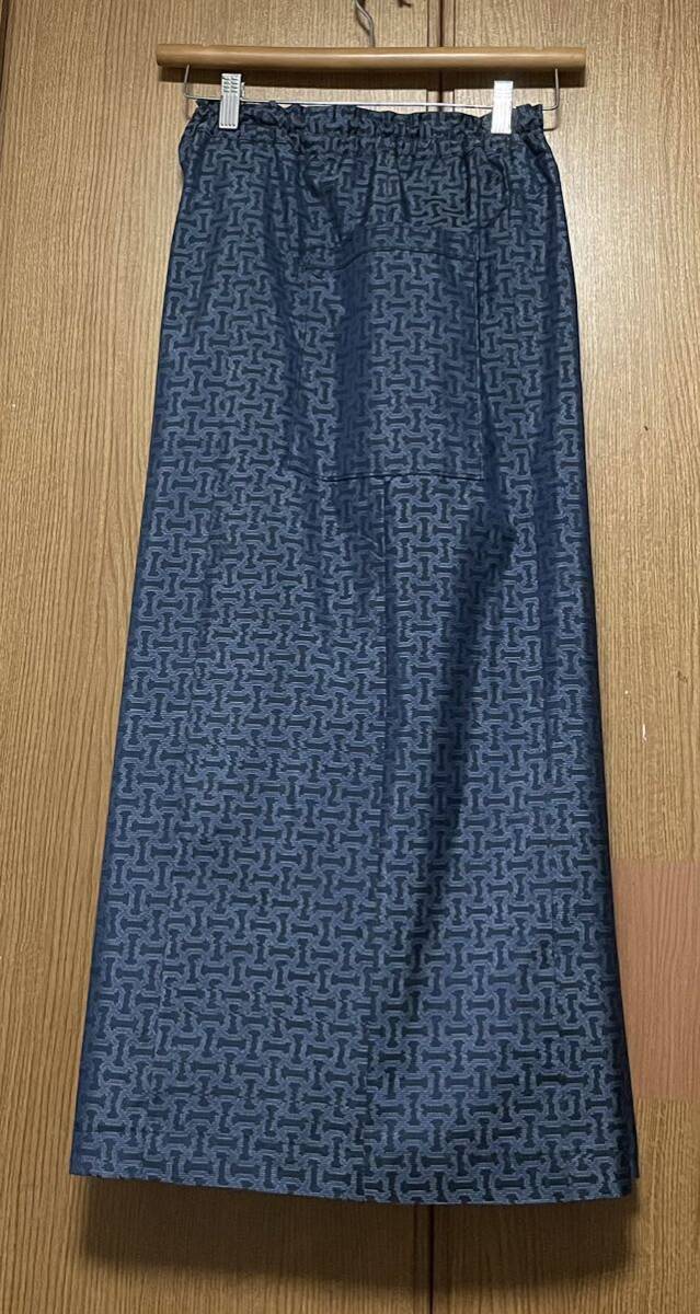 着物リメイク 大島のスカート見えガウチョパンツ フリーサイズの画像4