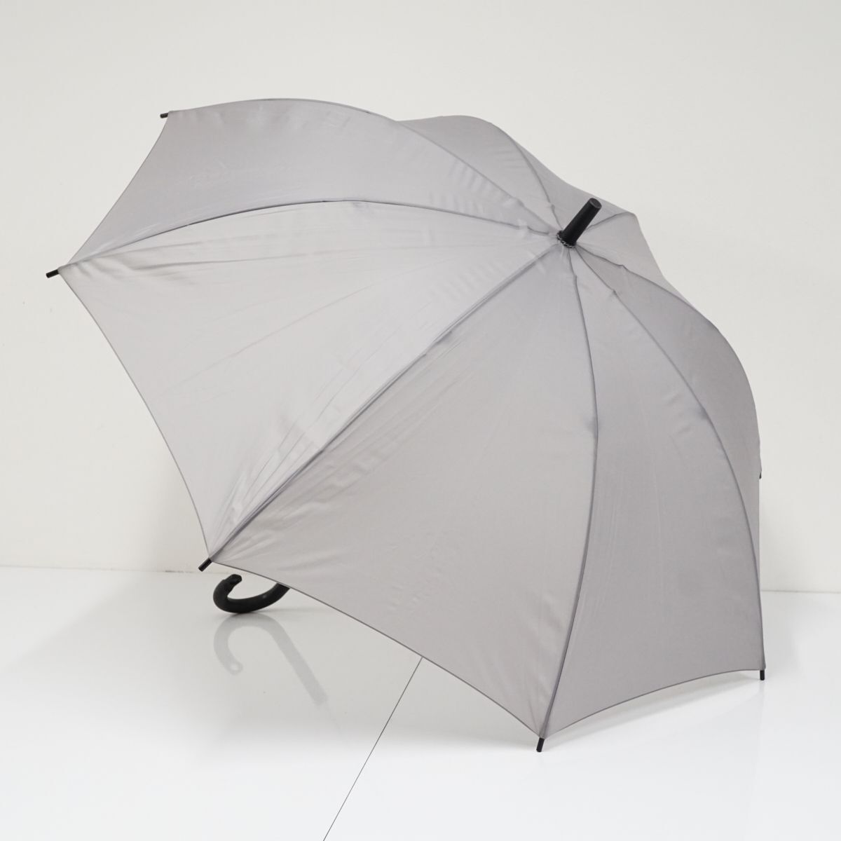 M05 MUJI 無印良品 傘 USED美品 しるしのつけられる傘 グレー グラス骨 男女兼用 左利き兼用 60cｍ KR