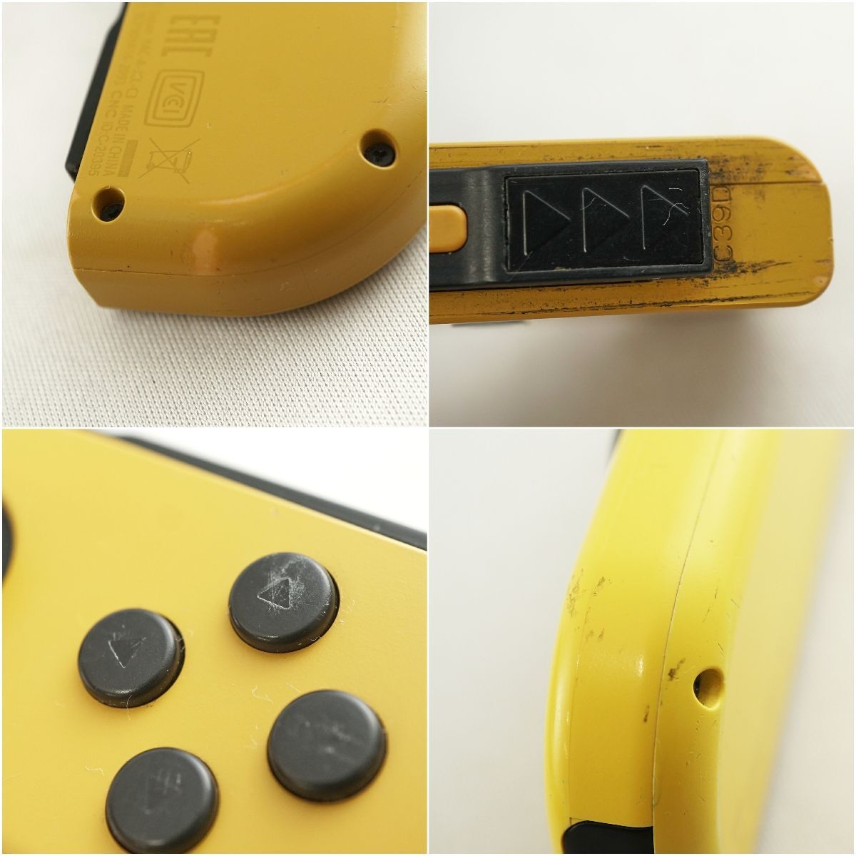 任天堂 Nintendo Switch Joy-Con 左右+グリップ USED品 ジョイコン ニンテンドースイッチ ブラウンｘイエロー 完動品 1円〜 V0415_画像8