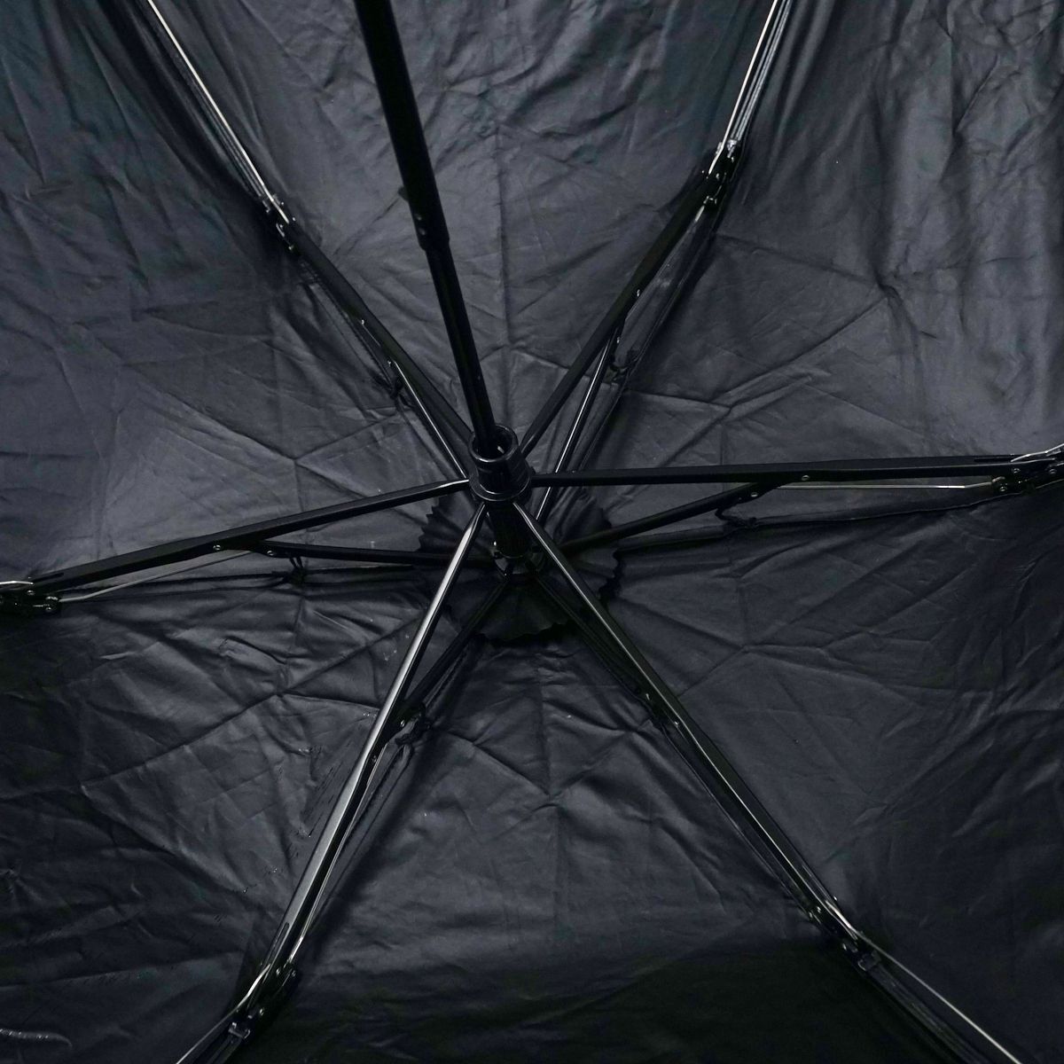 完全遮光折りたたみ日傘 Wpc. UVO ウーボ USED品 ブラック 無地ｘフリル UV 遮光 遮熱 最強の日傘 軽量 55cm FA8387