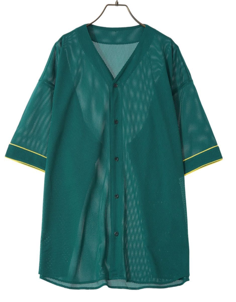 美品　s.f.c stripes for creative mesh baseball shirt メッシュ　ベースボールシャツ