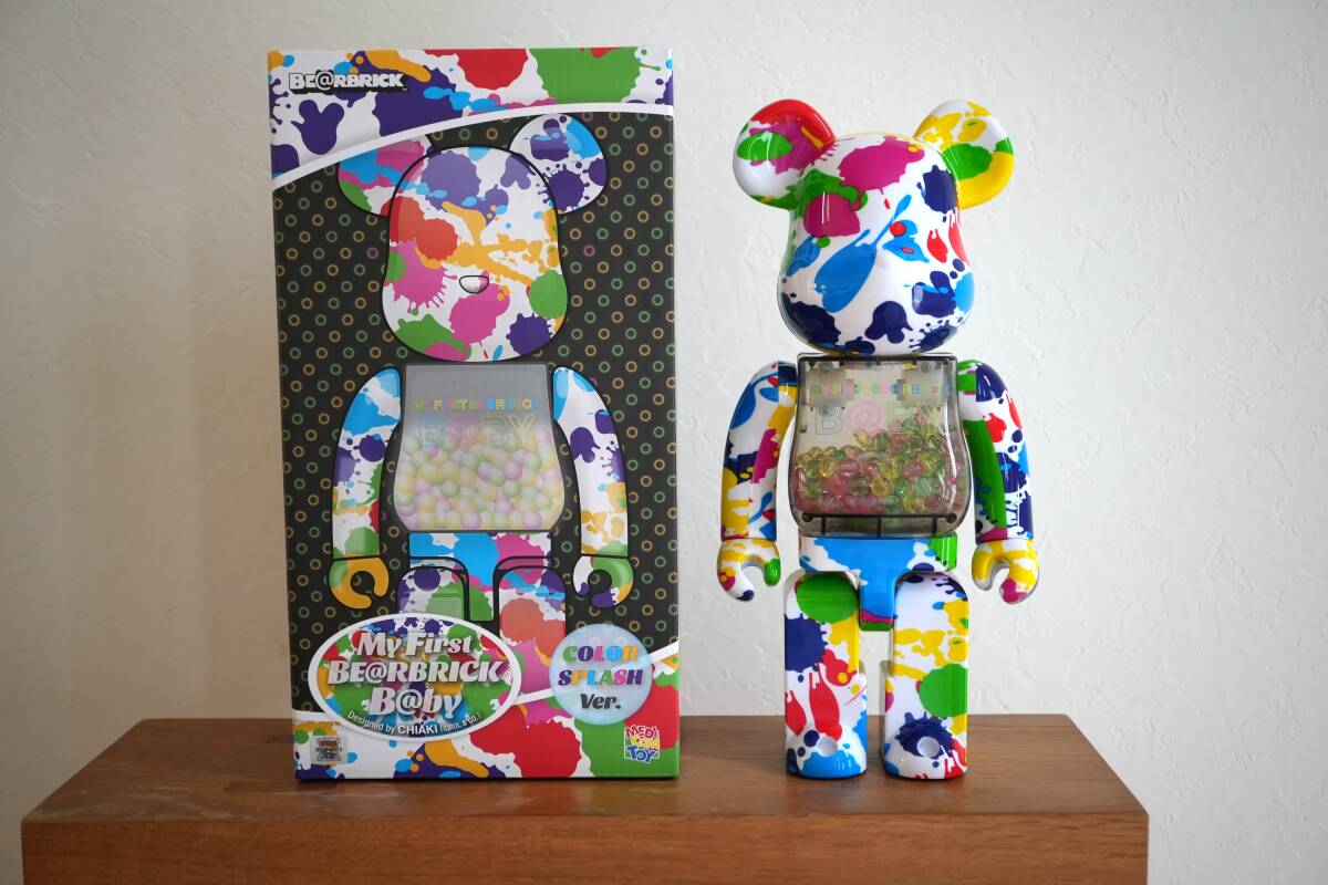 ★【MY FIRST BE@RBRICK B@BY COLOR SPLASH Ver. 400％】ベアブリックの画像1