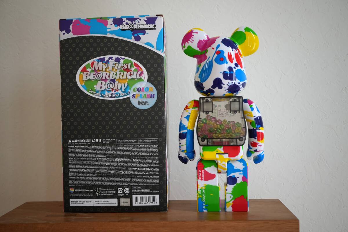 ★【MY FIRST BE@RBRICK B@BY COLOR SPLASH Ver. 400％】ベアブリックの画像3