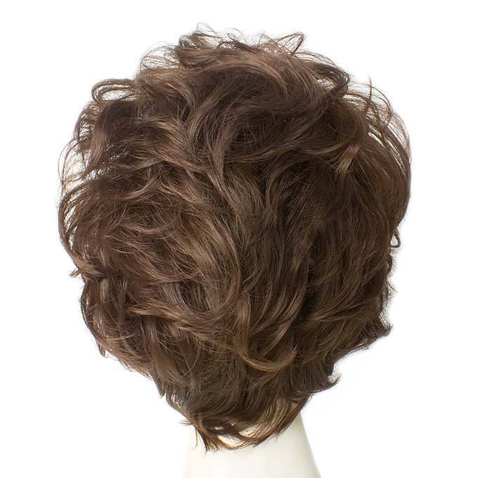  wig nature Short Mrs. full wig Karl lady's for women soft wig Brown tea 89802-06a4