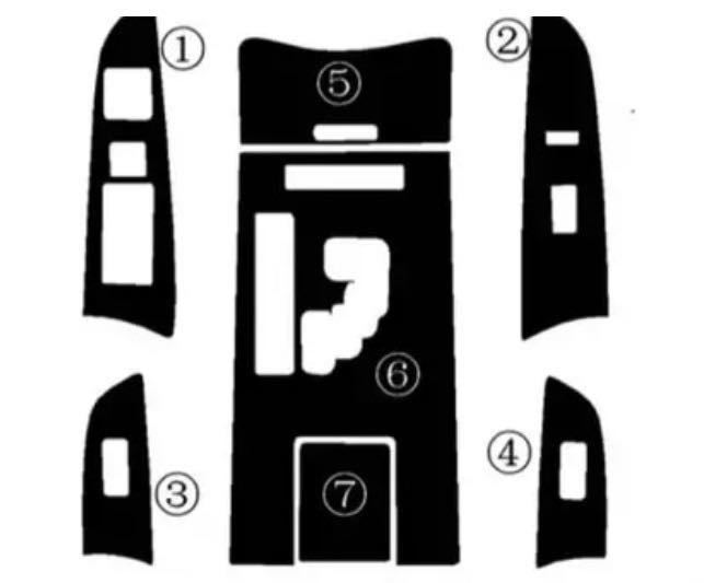 IS-F IS F USE20 カーボン カット済 右ハンドル用 セット シフト ウィンドウ パネル ②_画像2