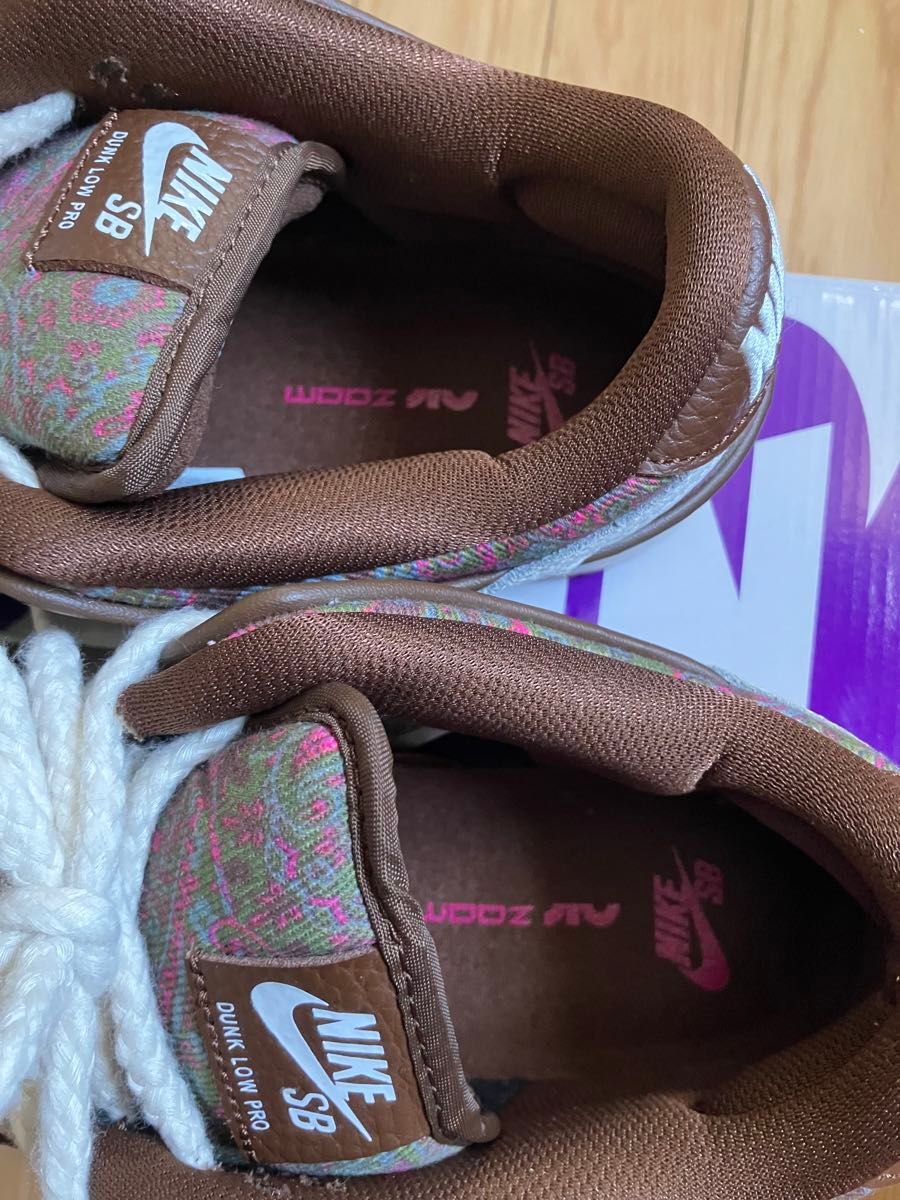 おまけつき　Nike SB Dunk Low PRM "Brown Paisley" ブラウンペイズリー