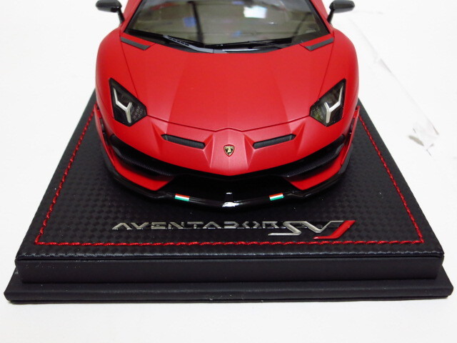 ★世界で１台！安値即決！MR 1/18 Lamborghini Aventador SVJ イオタ Rooso MIRMIR with Italian Livery 付属品完備 未展示美品 送料無料の画像6