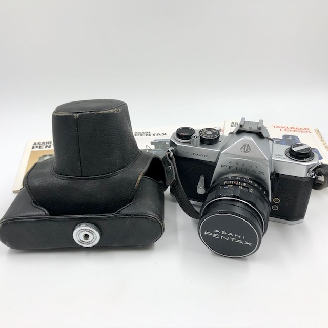 C927 ASAHI PENTAX アサヒ ペンタックス SPOTMATIC フィルムカメラ 動作未確認 レンズ ケースセットの画像1