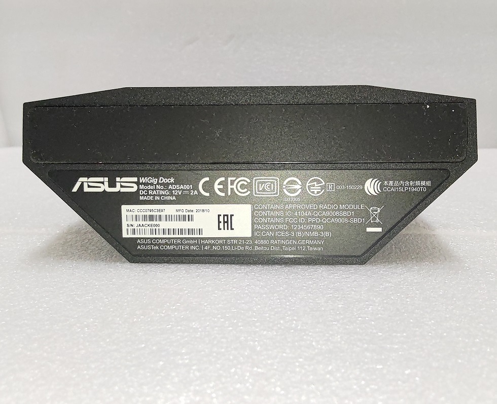 ASUS アクセサリ WiGig Display Dock IEEE802.11ad対応のワイヤレス ROG Phoneドック_画像7