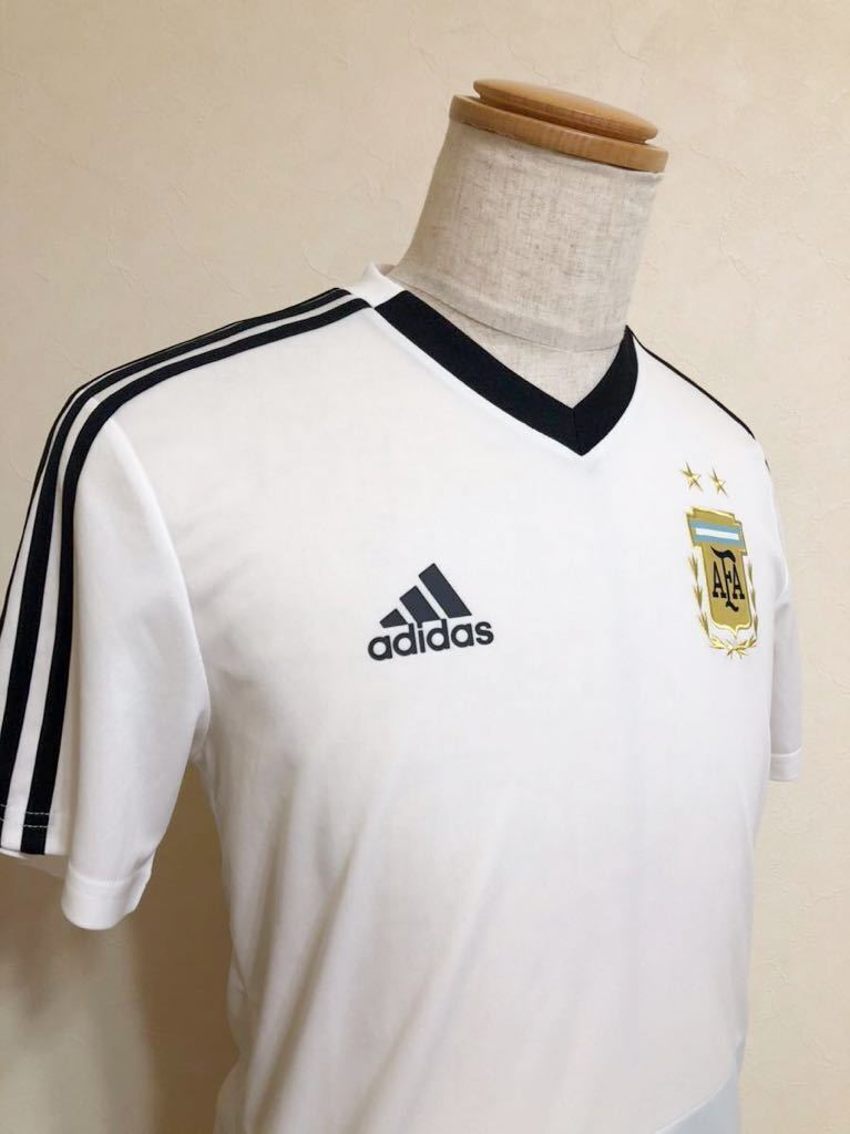 【新品】 adidas Argentina アディダス サッカー アルゼンチン代表 ドライ クライマクール ウェア Tシャツ トップス サイズM 半袖 CF2626_画像6